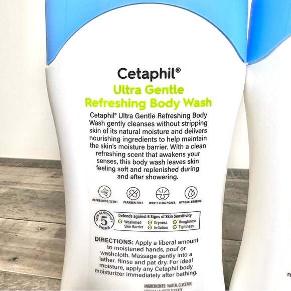Cetaphil Ultra Gentle Body Wash x 2 Bottles - Picture 5 of 9